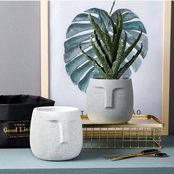 Boho Abstract Face Succulent plant planter - Picture 6 of 9